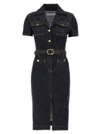 Self-Portrait Indigo Denim Midi Dress