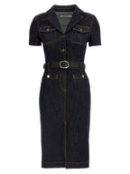 Self-Portrait Indigo Denim Midi Dress