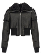 Rick Owens Flight Jkt Cropped Bomber Jacket