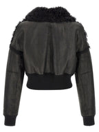 Rick Owens Flight Jkt Cropped Bomber Jacket