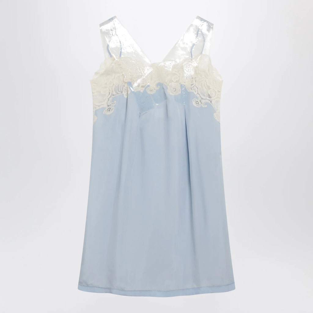 Maison Margiela Taped slip dress in cupro light blue