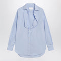 Maison Margiela Light blue blouse with folded collar