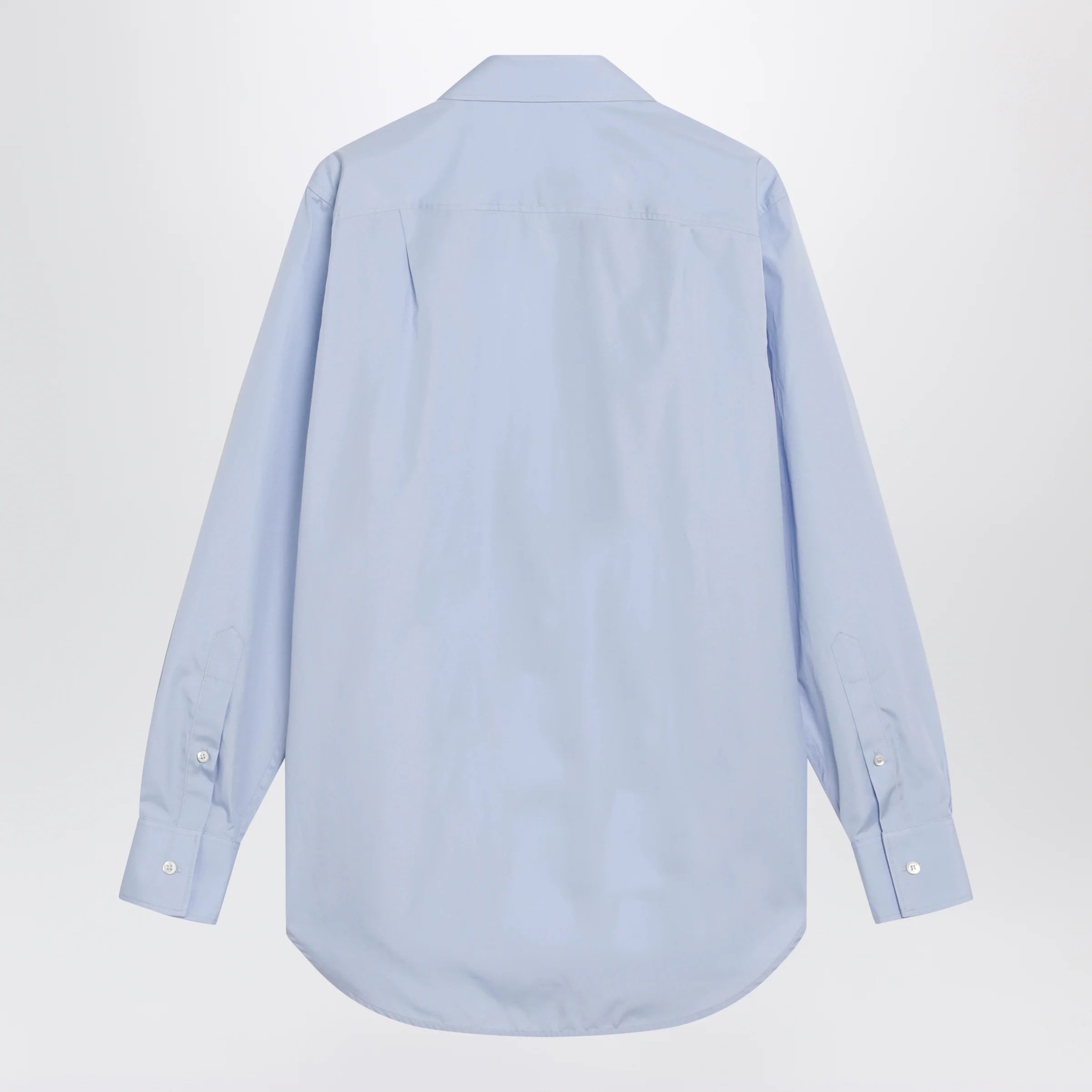 Maison Margiela Light blue blouse with folded collar