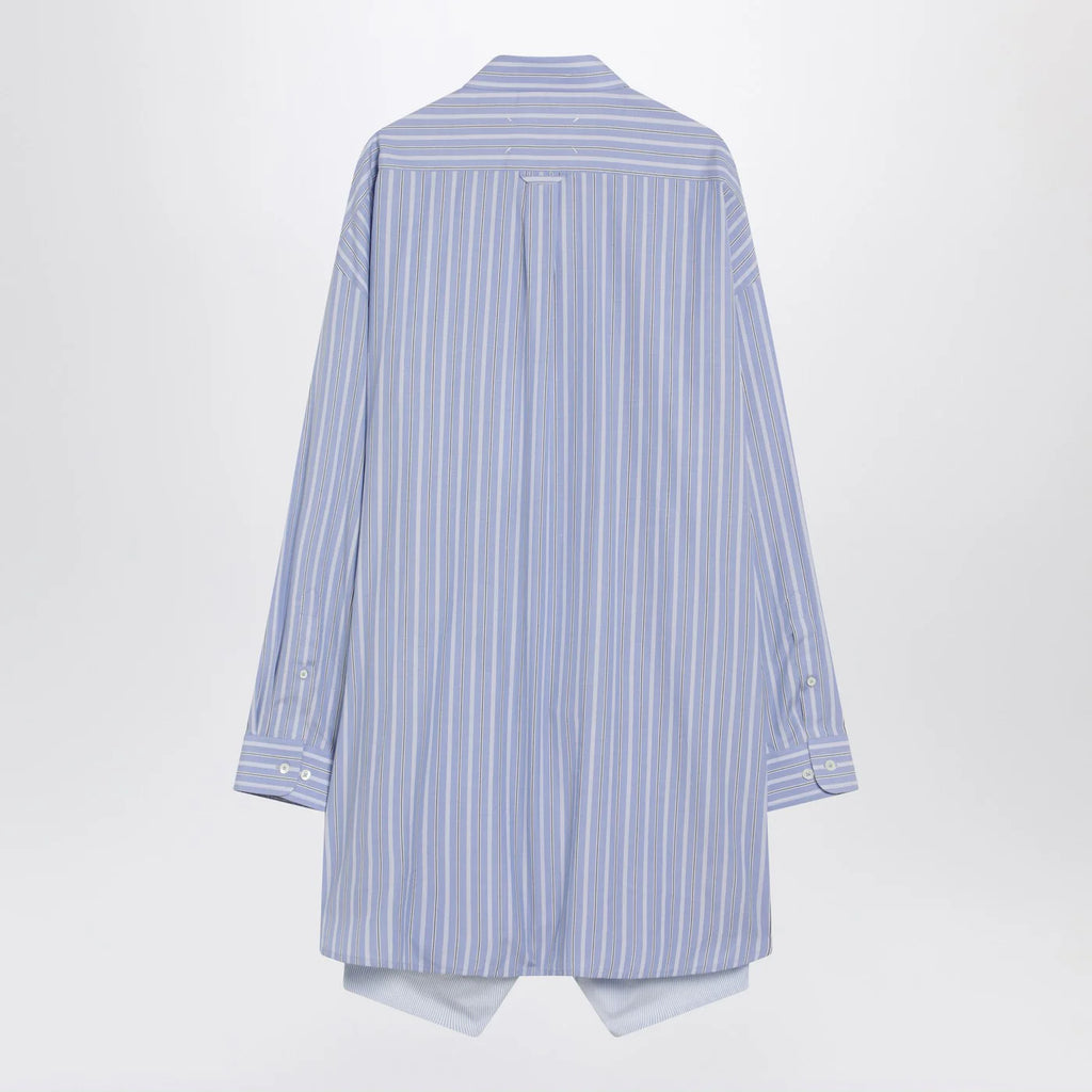 Maison Margiela Light blue striped shirtdress