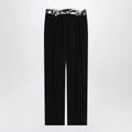 Maison Margiela Black pants with tape-detail waistband