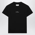 Maison Margiela Black T-shirt with distorted logo