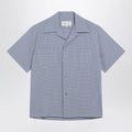 Maison Margiela Light blue check bowling shirt