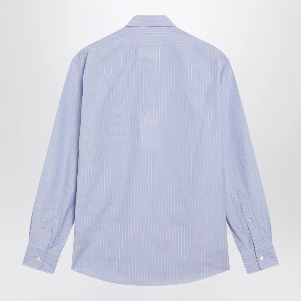 Maison Margiela Striped shirt in light blue cotton
