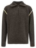Maison Margiela Elbow Patch Quarter-zip  Reversible Sweater