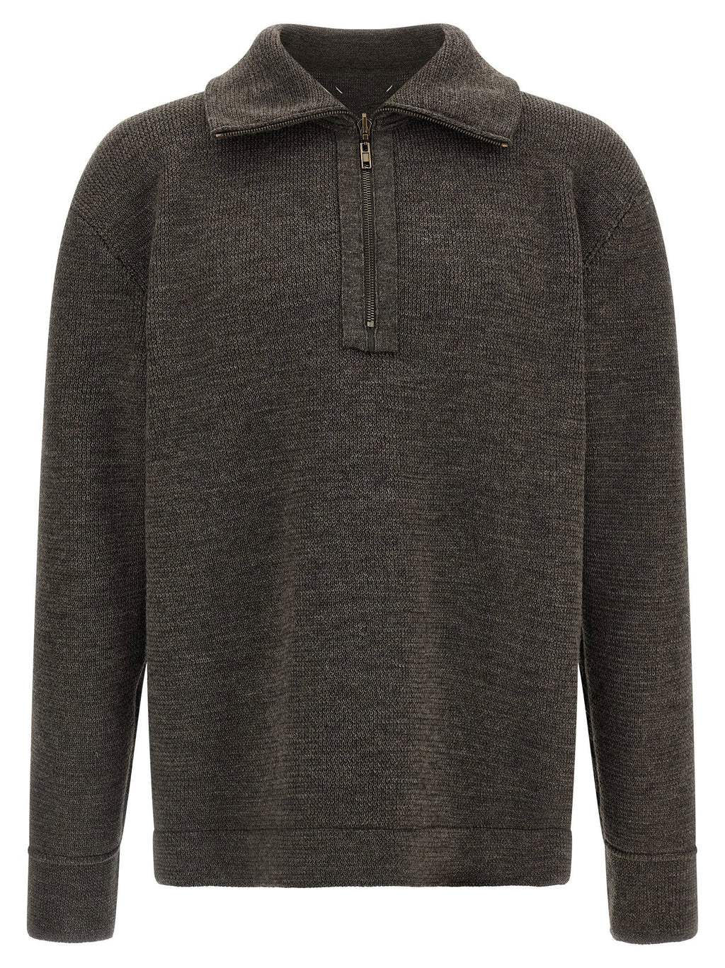 Maison Margiela Elbow Patch Quarter-zip  Reversible Sweater