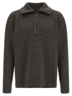 Maison Margiela Elbow Patch Quarter-zip  Reversible Sweater