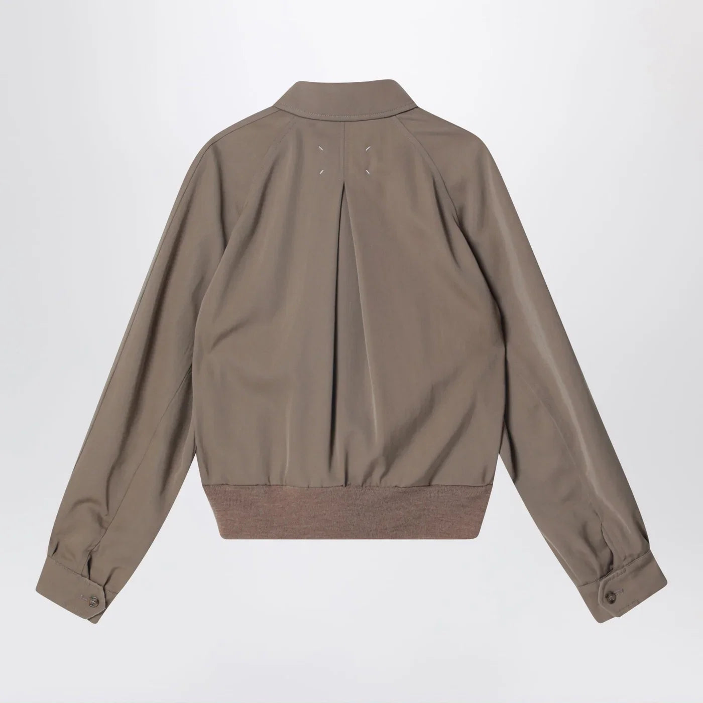Maison Margiela Beige virgin wool zip-up jacket