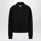 Maison Margiela Black zip-up jacket in virgin wool