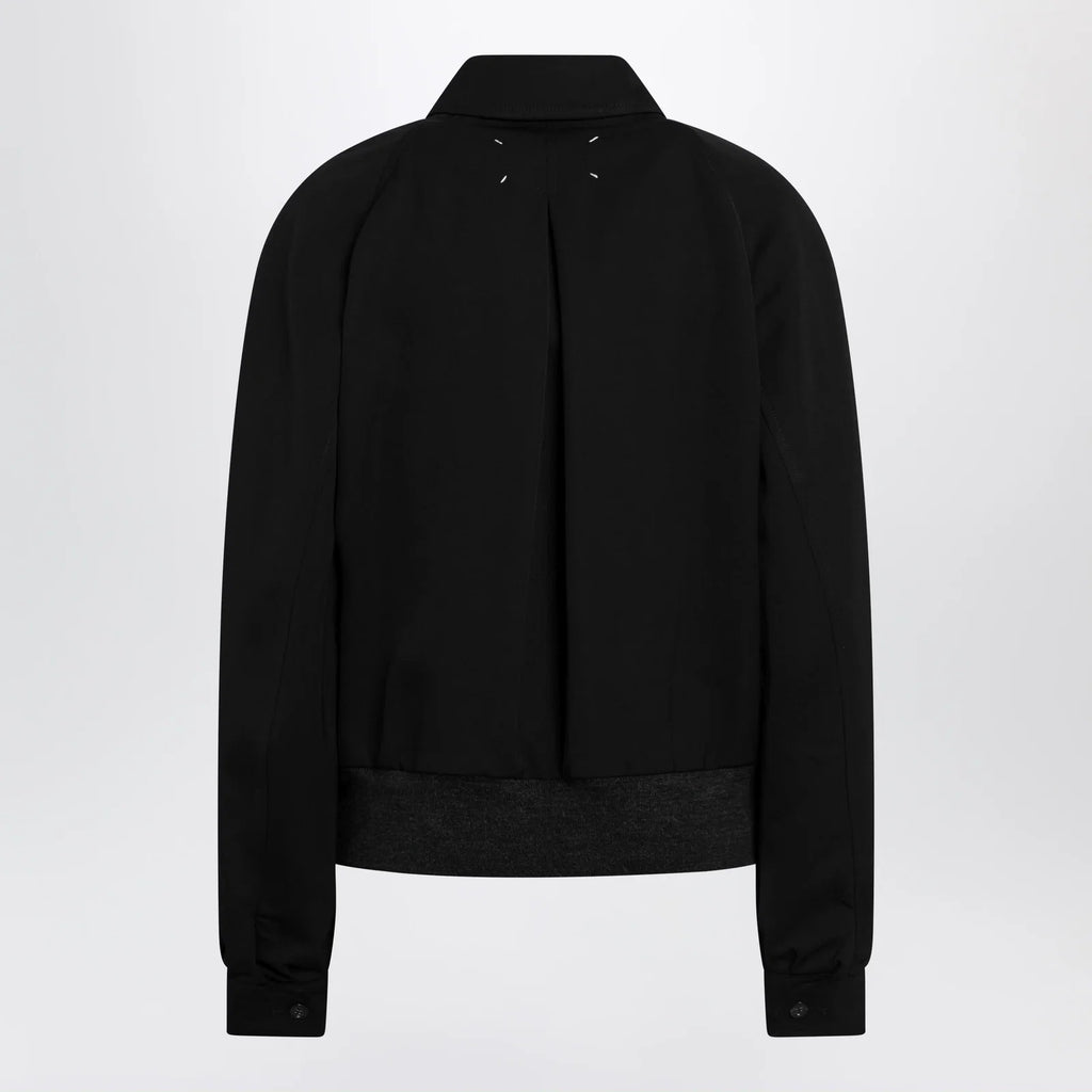 Maison Margiela Black zip-up jacket in virgin wool