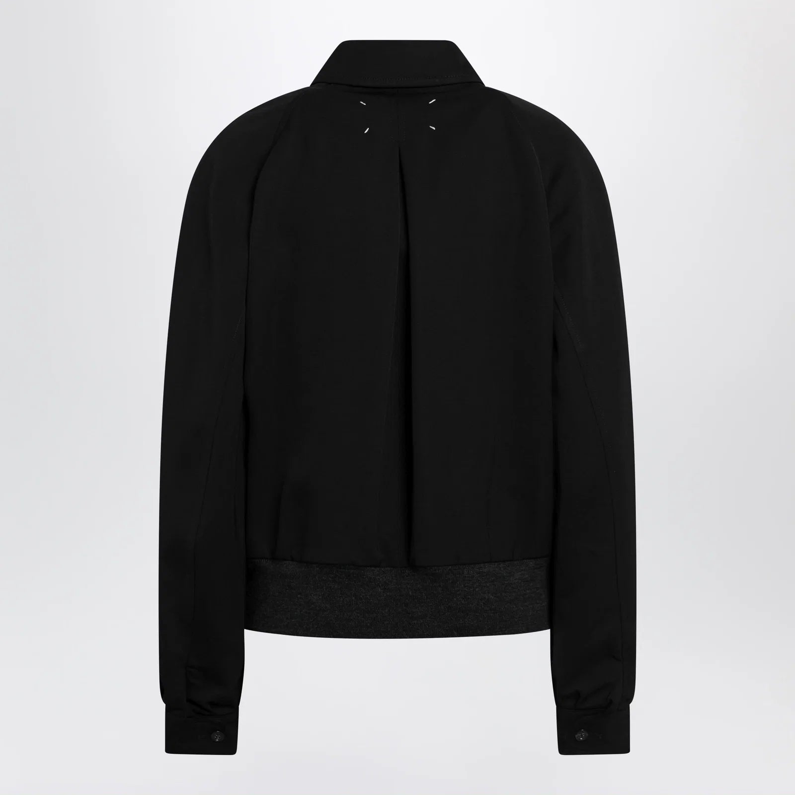 Maison Margiela Black zip-up jacket in virgin wool