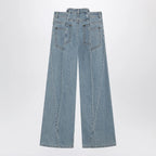 Maison Margiela Stonewashed straight-leg denim jeans in medium blue