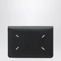 Maison Margiela Black leather credit card holder