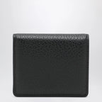 Maison Margiela Four Stitches compact grained leather card holder in black