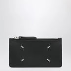 Maison Margiela Black Four Stitches Zip Card Holder