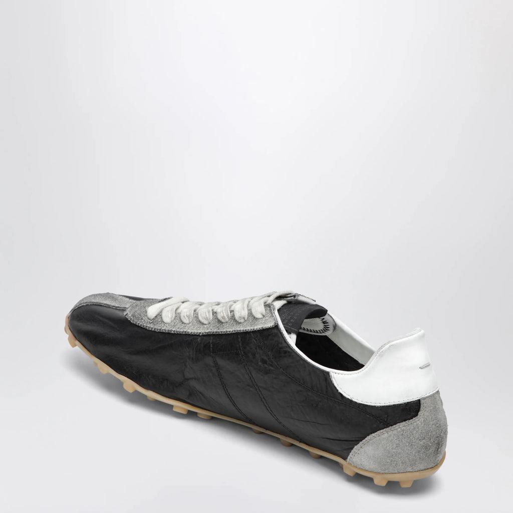 Maison Margiela Sprinters Sneakers In Black Leather And Vintage Suede