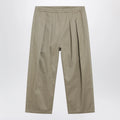 Maison Margiela Low-crotch cotton gabardine trousers in beige
