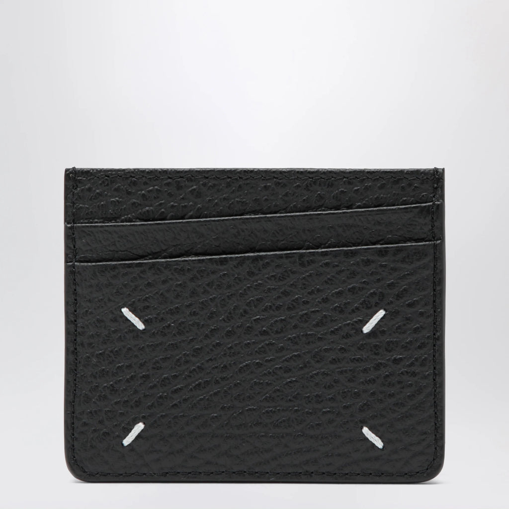 Maison Margiela Black Four Stitches calfskin card holder