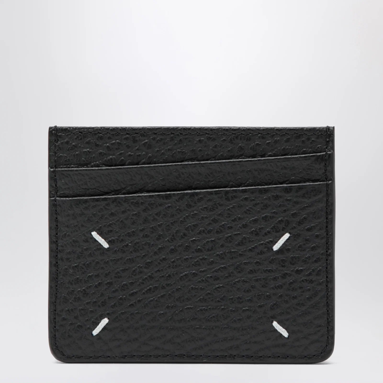 Maison Margiela Black Four Stitches calfskin card holder