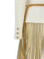 Self-Portrait Long Pleated Skirt Dress