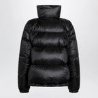 Sacai Black down jacket with asymmetrical zip