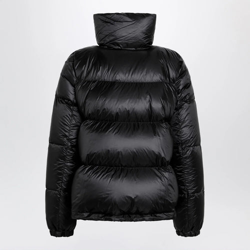 Sacai Black down jacket with asymmetrical zip