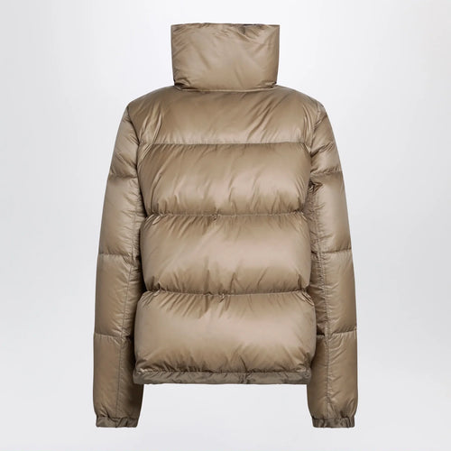 Sacai Beige down jacket with asymmetrical zip
