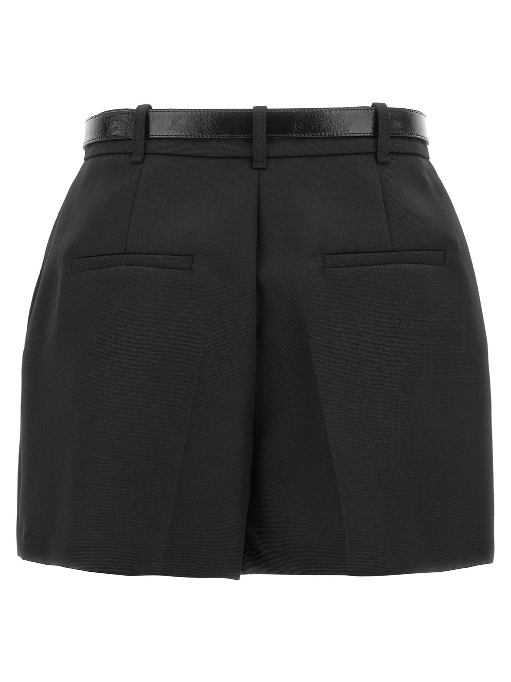 Elisabetta Franchi Belted Wool Shorts