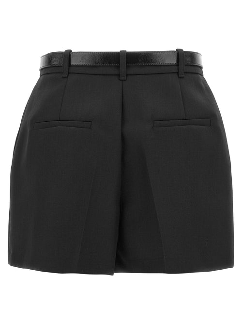 Elisabetta Franchi Belted Wool Shorts