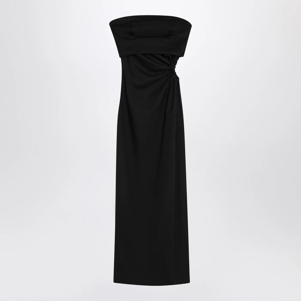 Max Mara Black bustier dress in wool blend