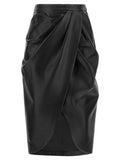 Balmain Leather Skirt