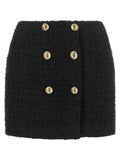Balmain Embossed Button Detail Miniskirt