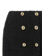 Balmain Embossed Button Detail Miniskirt