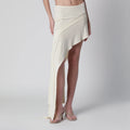 Francesco Murano White mini skirt with side train