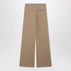 S Max Mara Camel Cotton Jersey Trousers