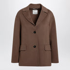 S Max Mara Brown double-wool single-breasted jacket