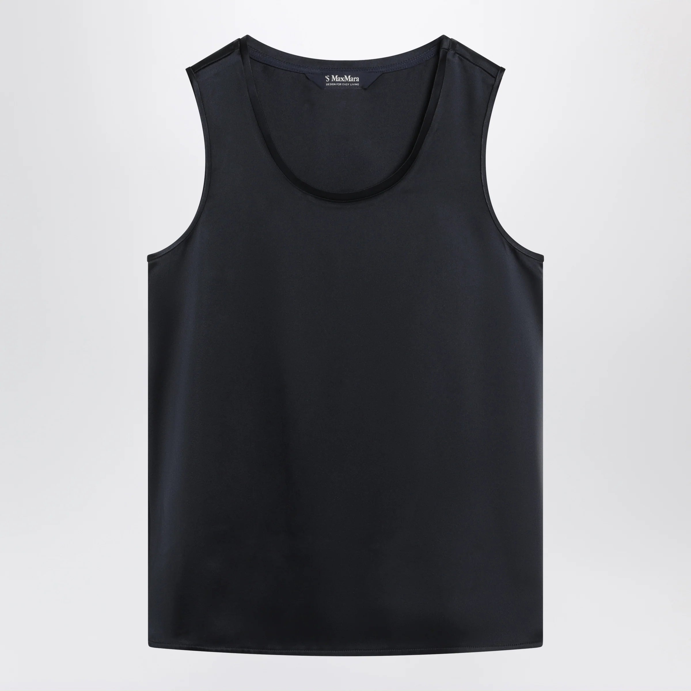 S Max Mara Midnight blue satin top