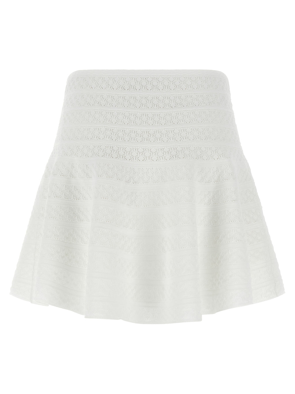 Self-Portrait Pointelle Knit Mini Skirt