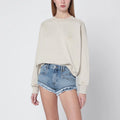 ISABEL MARANT Étoile Beige crew-neck cotton sweatshirt