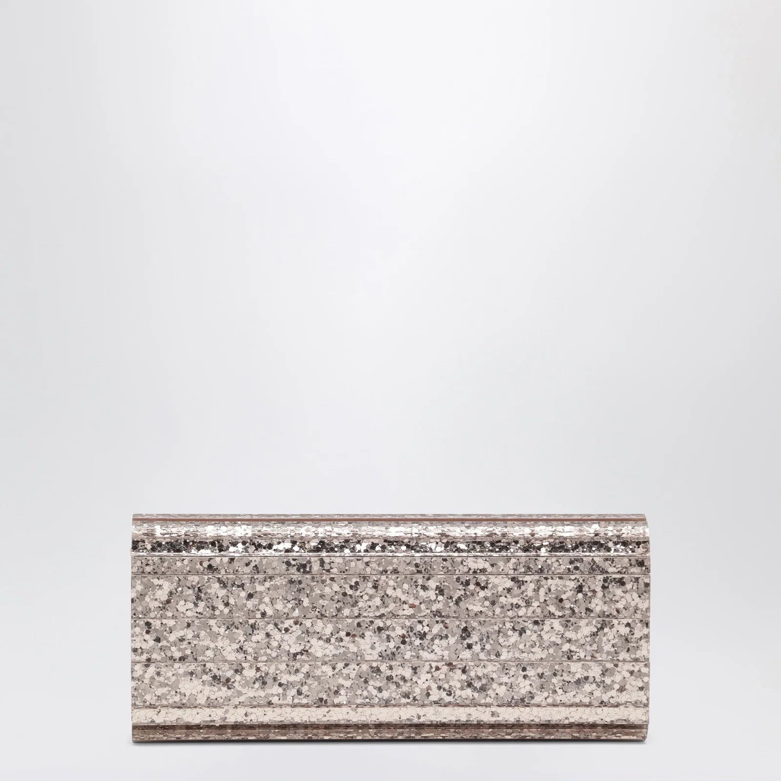 Jimmy Choo Pink Sweetie Glitter Fabric Clutch