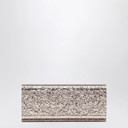 Jimmy Choo Pink Sweetie Glitter Fabric Clutch