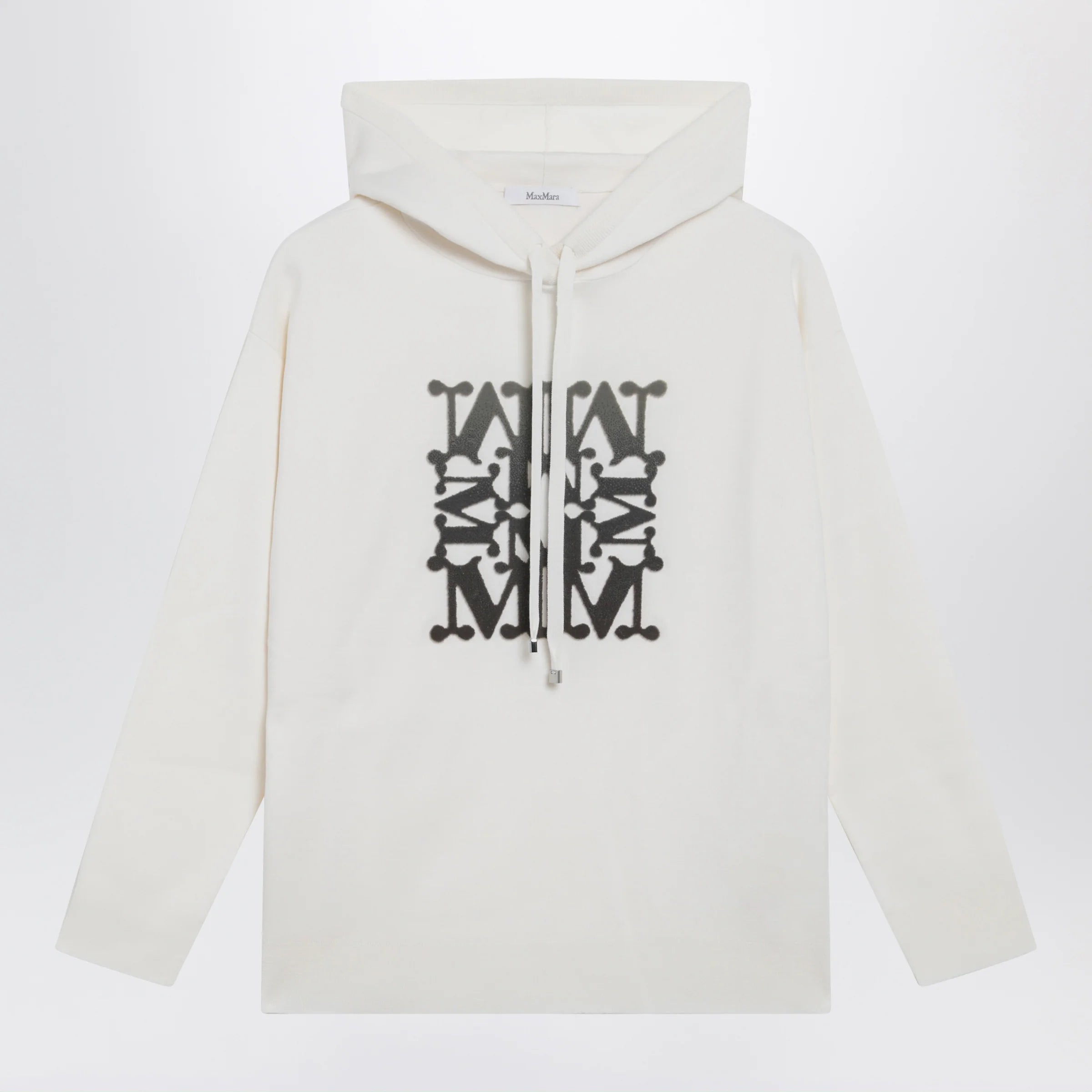 Max Mara Taddeo hooded virgin wool sweater in white