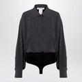 Max Mara Anthracite grey silk body shirt
