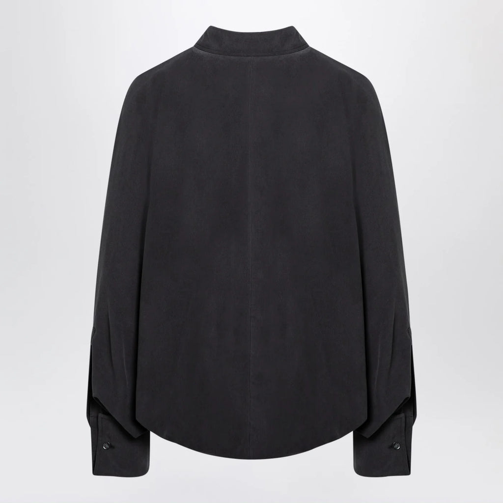 Max Mara Anthracite grey silk body shirt