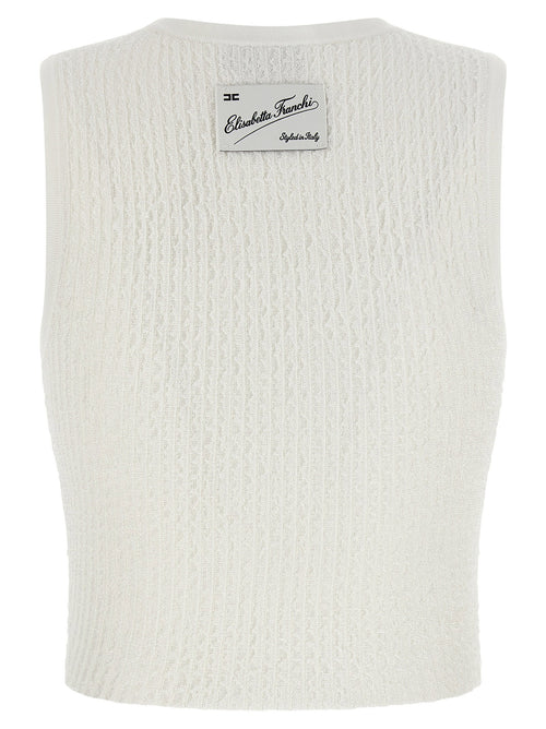 Elisabetta Franchi Ribbed Crop Top