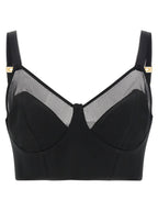 Elisabetta Franchi Cool Wool And Tulle Top